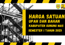HARGA SATUAN UPAH DAN BAHAN KABUPATEN GUNUNG MAS SEMESTER I TAHUN 2025